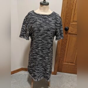 Knit/sweater poly/cotton blend textured dress size Medium